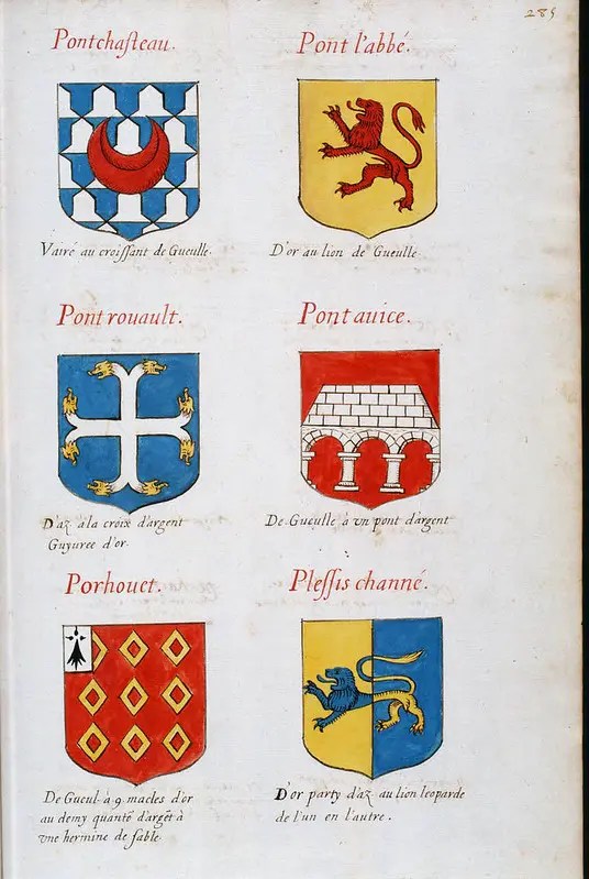 Recueil armoiries seigneur de Bretagne Jean Robin